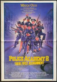 Police Academy 2 Poster Original One Sheet 1985 Drew Struzan Artwork