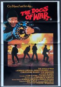 The Dogs Of War Poster Original One Sheet Christopher Walken Tom Berenger