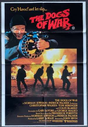 The Dogs Of War Poster Original One Sheet Christopher Walken Tom Berenger
