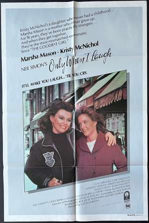 Only When I Laugh Poster One Sheet Original 1981 Marsha Mason