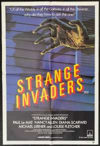 Strange Invaders Poster Original One Sheet 1983 Paul Le Mat Nancy Allen