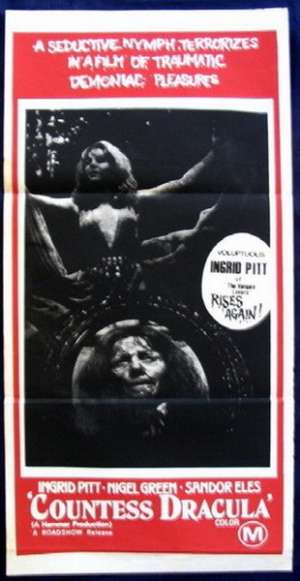 Countess Dracula Movie Poster Original Daybill