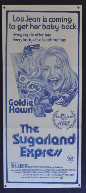 The Sugarland Express Movie Poster Daybill Goldie Hawn Blu Duo Tone ART