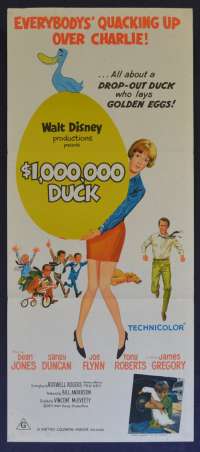 The Million Dollar Duck Poster Original Daybill 1971 Disney Dean Jones Joe Flynn