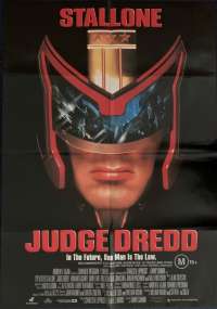 Judge Dredd Poster One Sheet Original 1995 Sylvester Stallone Diane Lane