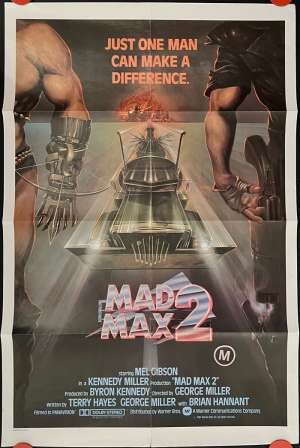 Mad Max 2 Movie Poster Original USA One Sheet 1981 Mel Gibson Road Warrior