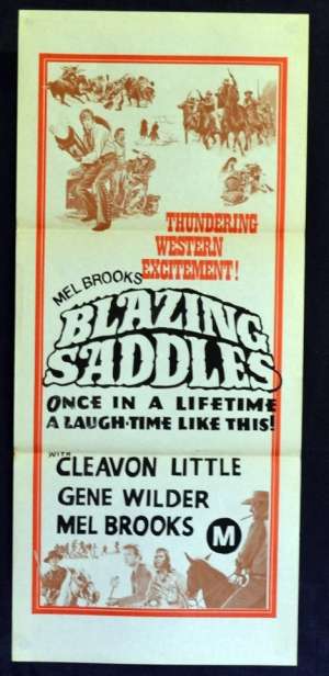 Blazing Saddles 1974 Daybill Movie Poster Rare Art Mel Brooks Gene Wilder