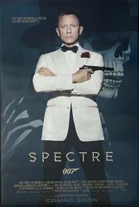 Spectre Poster One Sheet Original ROLLED Advance Art Style B 2015