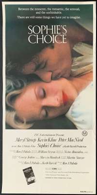 Sophie's Choice Daybill Poster Original 1982 Rolled Never Folded 1982 Meryl Streep