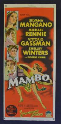 Mambo Movie Poster Original Richardson Studio Daybill 1955 Michael Rennie