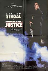 Out For Justice Poster One Sheet Original 1991 Steven Seagal Aikido