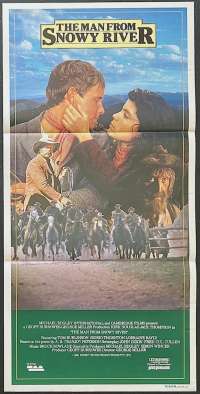 The Man From Snowy River Poster Original Daybill 1982 Tom Burlinson Kirk Douglas