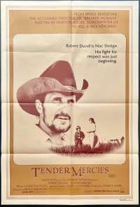 Tender Mercies Poster One Sheet Original 1983 Robert Duvall Oscar