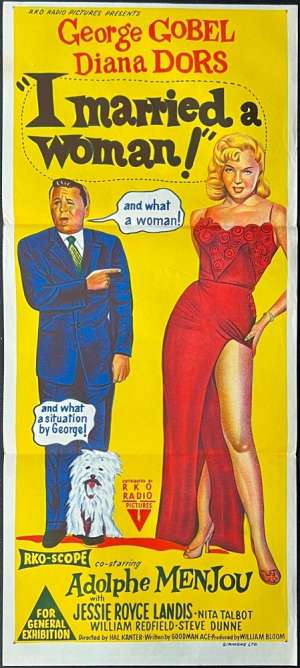 I Married A Woman Poster Original Daybill 1958 Diana Dors George Gobel