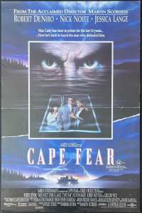 Cape Fear Poster Daybill Mini Original 1991 Robert De Niro Nick Nolte