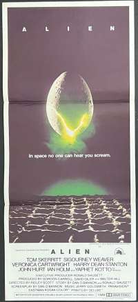 Alien Daybill Poster Original 1979 Sigourney Weaver Ridley Scott