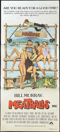 Meatballs Movie Poster Original Daybill 1979 Bill Murray Chris Makepeace