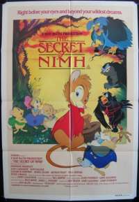 The Secret Of Nimh Poster Original One Sheet 1982 Dom DeLuise Don Bluth