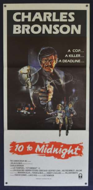 10 To Midnight 1983 Daybill movie poster Charles Bronson Andrew Stevens