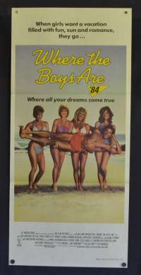 Where the Boys Are Movie Poster Original Daybill 1984 Lisa Hartman Allan Carr