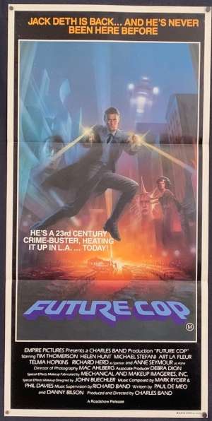 Future Cop Poster Original Daybill 1984 AKA Trances Helen Hunt Tim Thomerson
