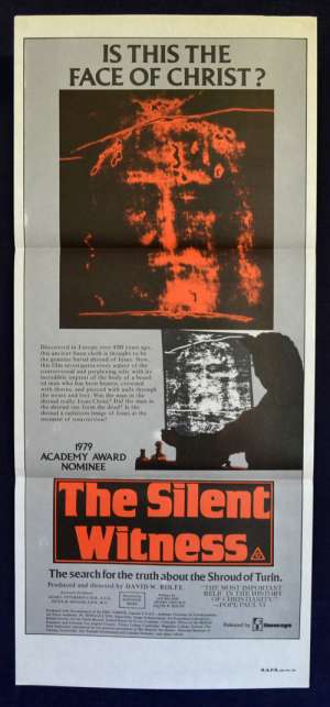 The Silent Witness Movie Poster Original Daybill Shroud Of Turin Documentary