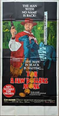 For A Few Dollars More Poster Original 3 Sheet 1965 Clint Eastwood