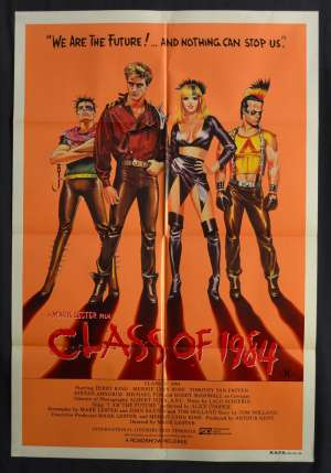Class of 1984 One Sheet movie poster Rare Perry King Gang Violence