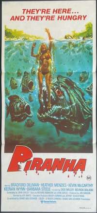 Piranha Movie Poster Original Daybill 1978 Bradford Dillman Roger Corman