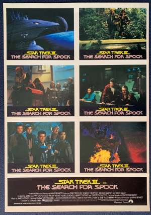 Star Trek 3 The Search For Spock Poster Original Photosheet 1984 Klingons