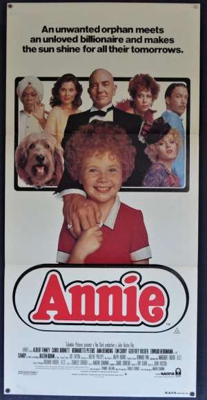 Annie Movie Poster Original Daybill 1982 Albert Finney Carol Burnett Rare Cast Art